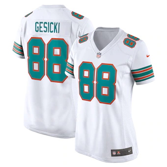 womens nike mike gesicki white miami dolphins alternate gam